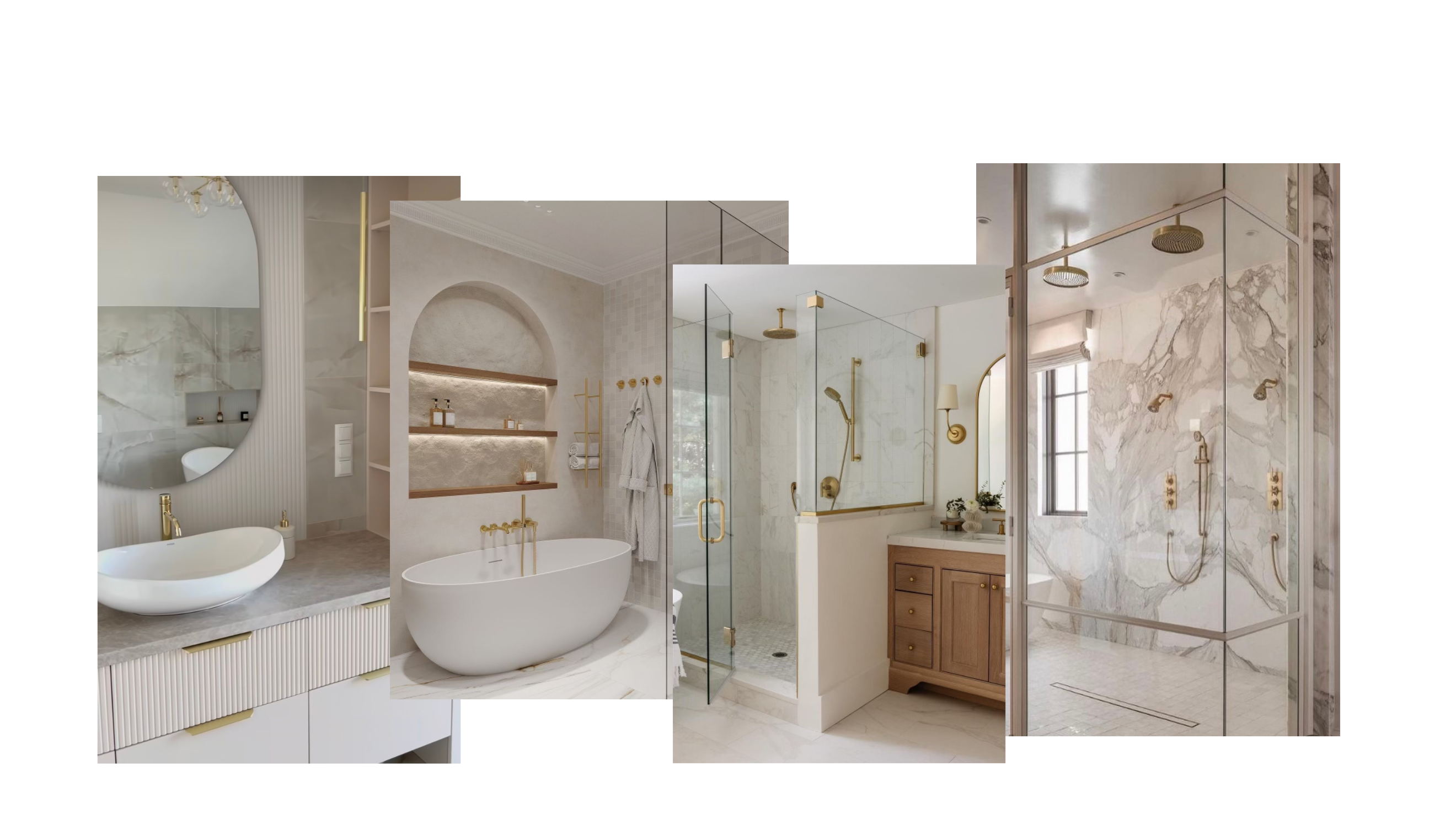 Master bath — double vanity and marble shower