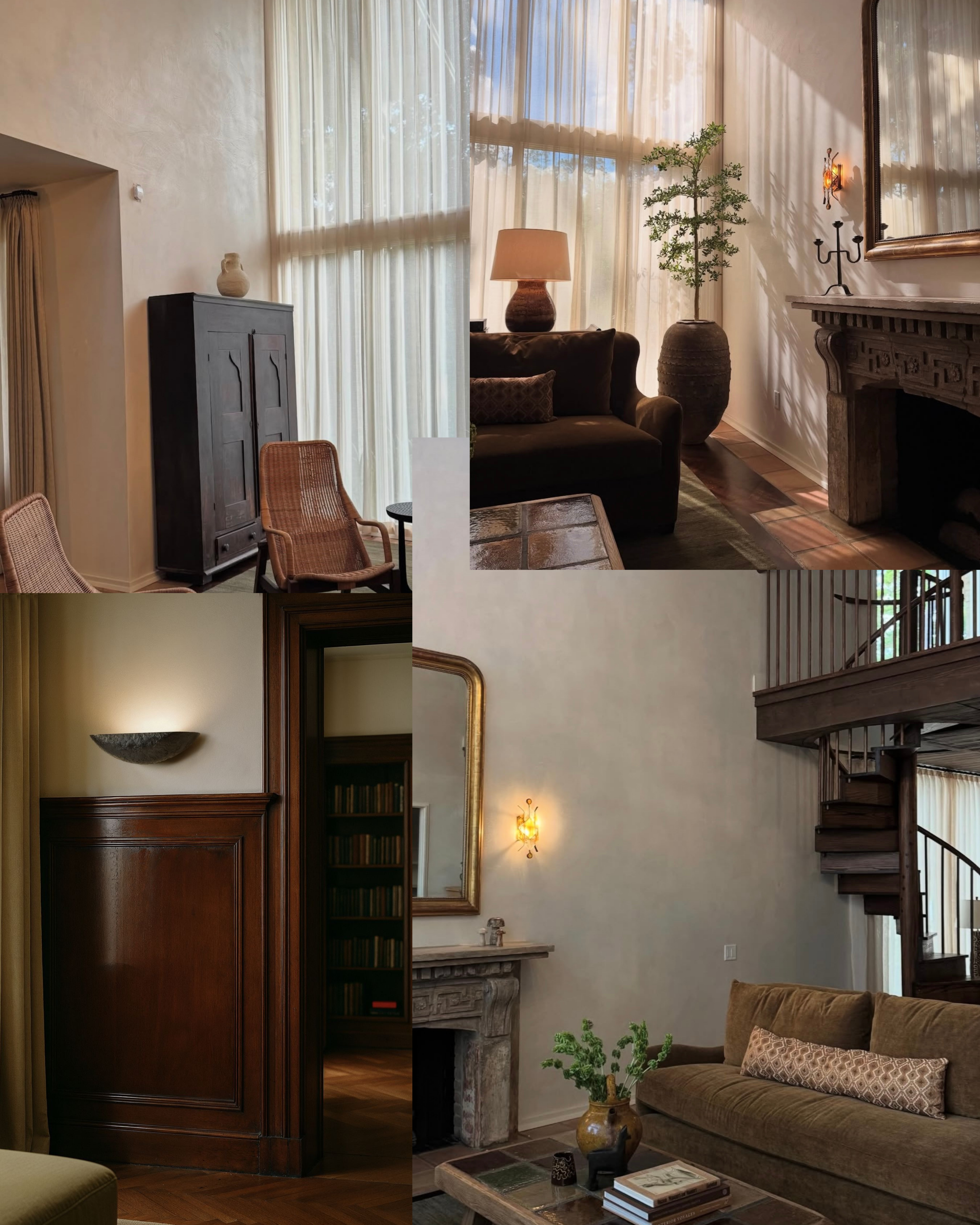 Inspiration — classic living room with wallpaper and upholstered seating